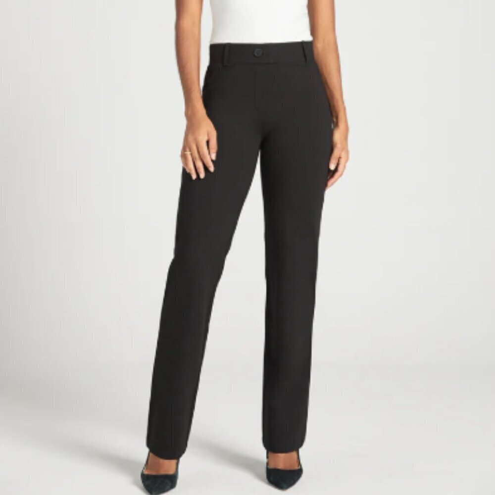 Betabrand Classic Dress Pant Yoga Pant Straight Size Small